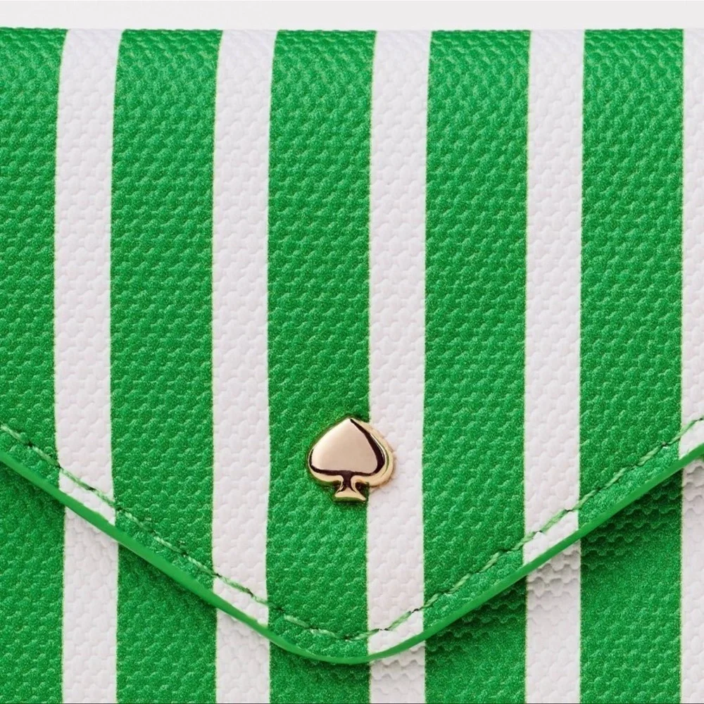 💚NWT Kate Spade Stripe Envelope Card Case